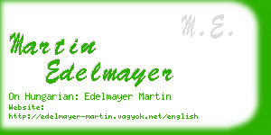 martin edelmayer business card